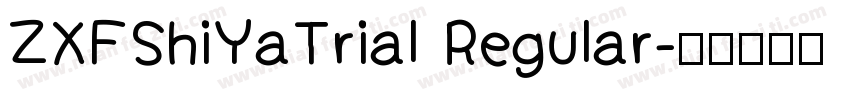 ZXFShiYaTrial Regular字体转换